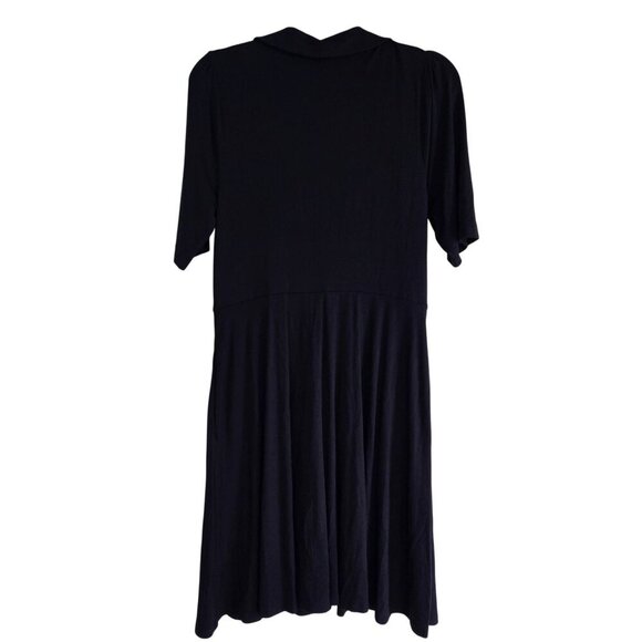 Boden NWT Fixed Wrap Jersey Dress Navy Pockets Size 10R - Picture 3 of 13